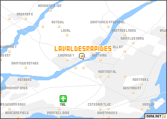 map of Laval-des-Rapides