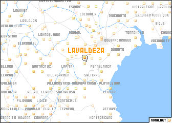map of La Valdeza