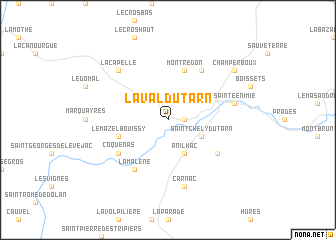 map of Laval-du-Tarn