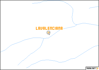 map of La Valenciana