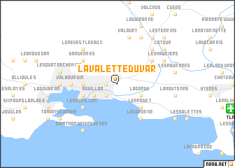 map of La Valette-du-Var