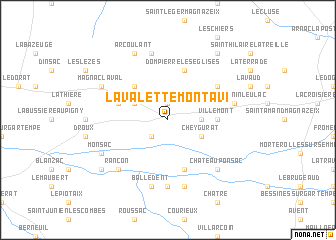 map of La Valette-Montavi