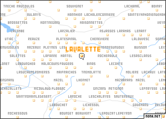 map of La Valette