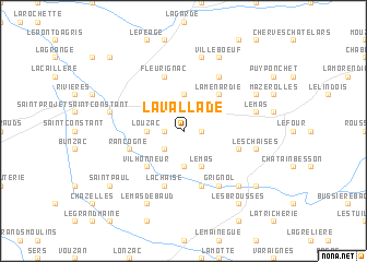 map of La Vallade