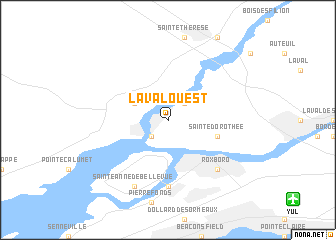 map of Laval-Ouest