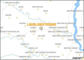 map of Laval-Saint-Roman