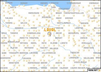 map of Laval