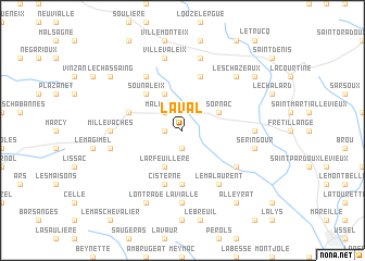 map of La Val