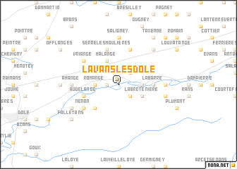 map of Lavans-lès-Dole
