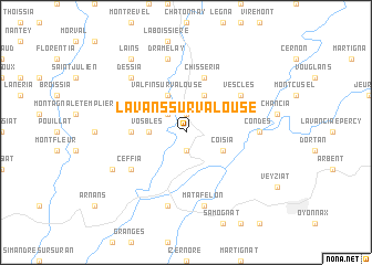 map of Lavans-sur-Valouse