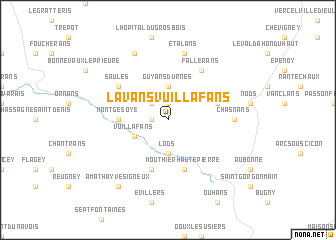 map of Lavans-Vuillafans