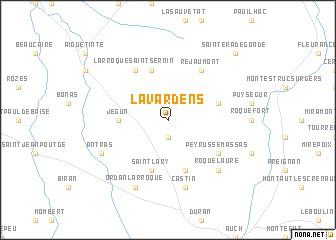 map of Lavardens