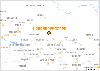 map of Lavāsān-e Bozorg