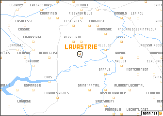 map of Lavastrie