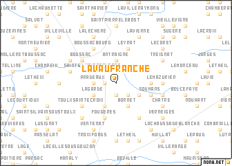 map of Lavaufranche