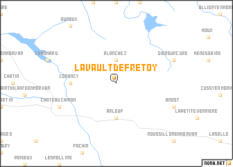 map of Lavault-de-Frétoy