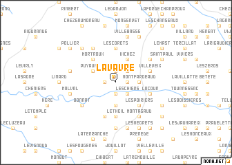 map of La Vavre