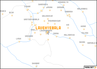 map of Lāveh-ye Bālā