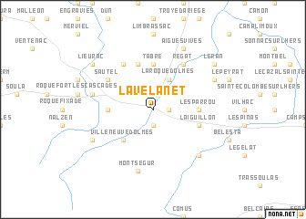 map of Lavelanet