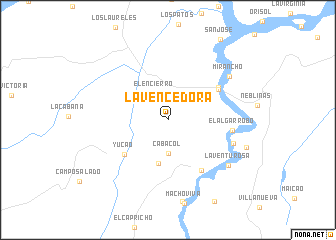 map of La Vencedora