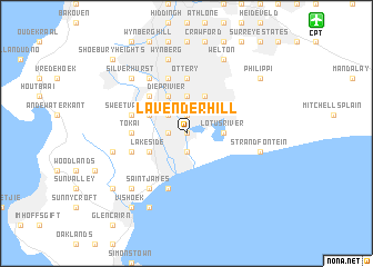 Lavender Hill (South Africa) map - nona.net