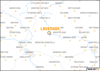 map of Lavenham