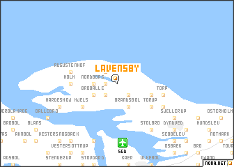 map of Lavensby