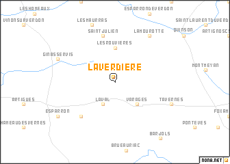 map of La Verdière