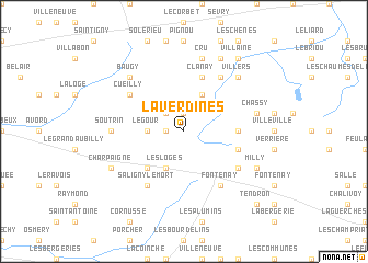 map of Laverdines