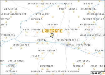 map of La Vergne