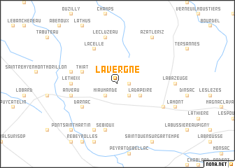 map of La Vergne