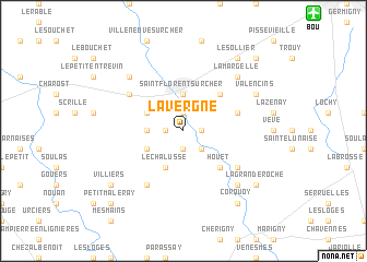 map of La Vergne