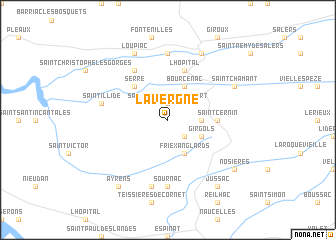 map of La Vergne