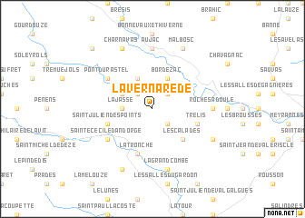 map of La Vernarède