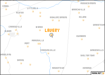 map of Lavery