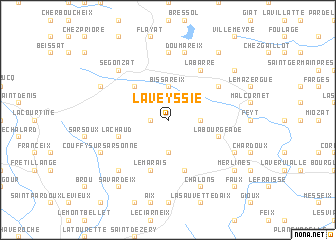 map of La Veyssie