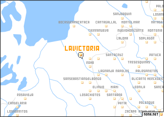 map of La Victoria