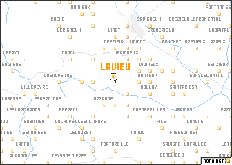 map of Lavieu