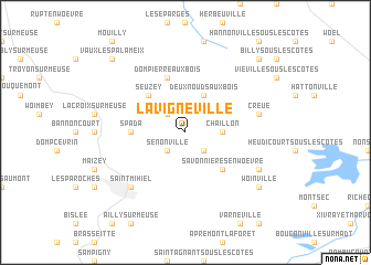 map of Lavignéville