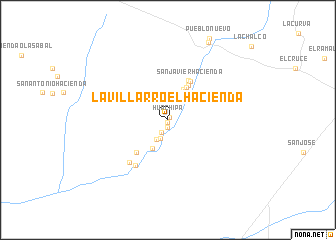 map of La Villarroel Hacienda