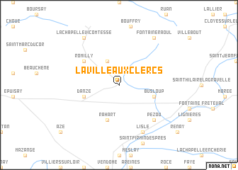 map of La Ville-aux-Clercs