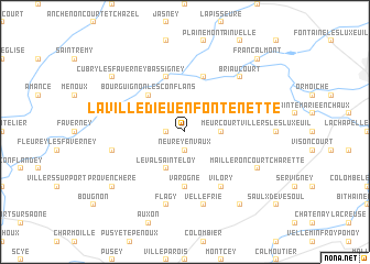 map of La Villedieu-en-Fontenette