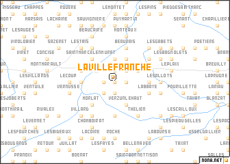 map of Lavillefranche