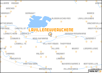 map of La Villeneuve-au-Chêne