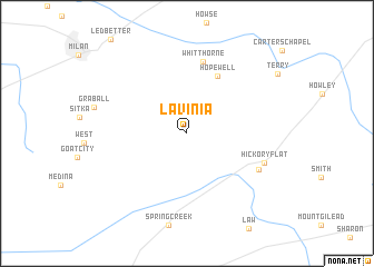 map of Lavinia