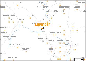 map of La Virgen