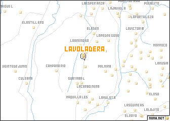 map of La Voladera