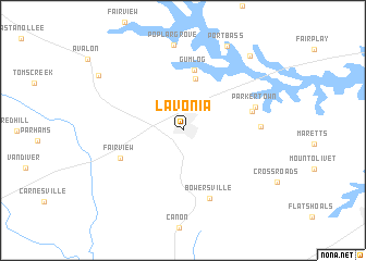 map of Lavonia