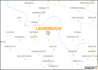 map of Lavrenovichi