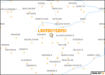 map of Lavrovy Gorki